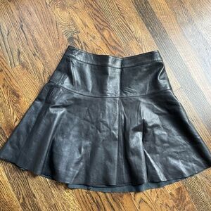 Banana Republic Dark faux Leather A-Line Skirt